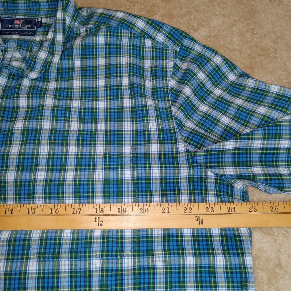 Vineyard Vines Men's Classic Fit Murray Shirt XL Long Sleeve Button Down Blue Gr - Picture 6 of 7